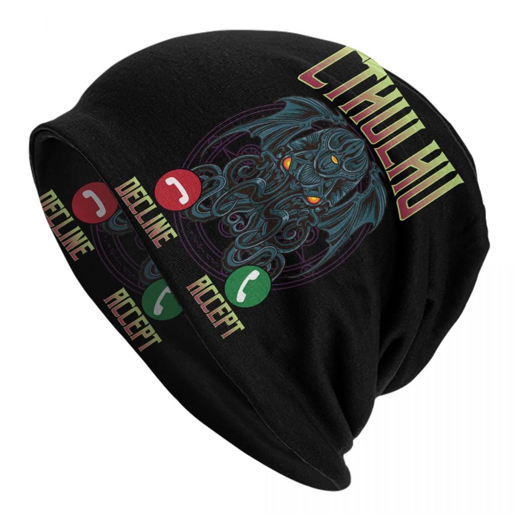 Cthulhu Mythos Lovecraft Skullies Beanies Caps Unisex Hip Hop Winter Warm Knitting Hat Adult Horror Movie Monster Bonnet Hats
