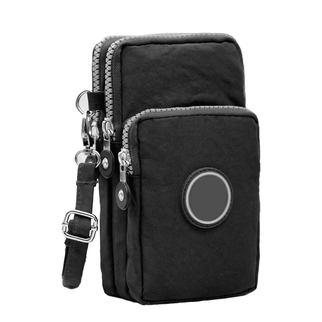 Damen Handy Schultertasche Wasserdichtes Nylon Mini Handy Geldbörse Tasche mit Verstellbarem Schulter