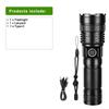100000LM High Powerful Flashlight Rechargeable Built-In Battery Torch Waterproof Zoom Flashlight Outdoor Camping Light Fishing Lantern