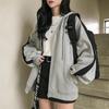 Frühlings- und Herbst Harajuku Vintage Koreanische Hoodies Mode Damen Y2K Reißverschluss Langarm Übergroße Streetwear Oberteile Lässige Büro-Damen Sweatshirts