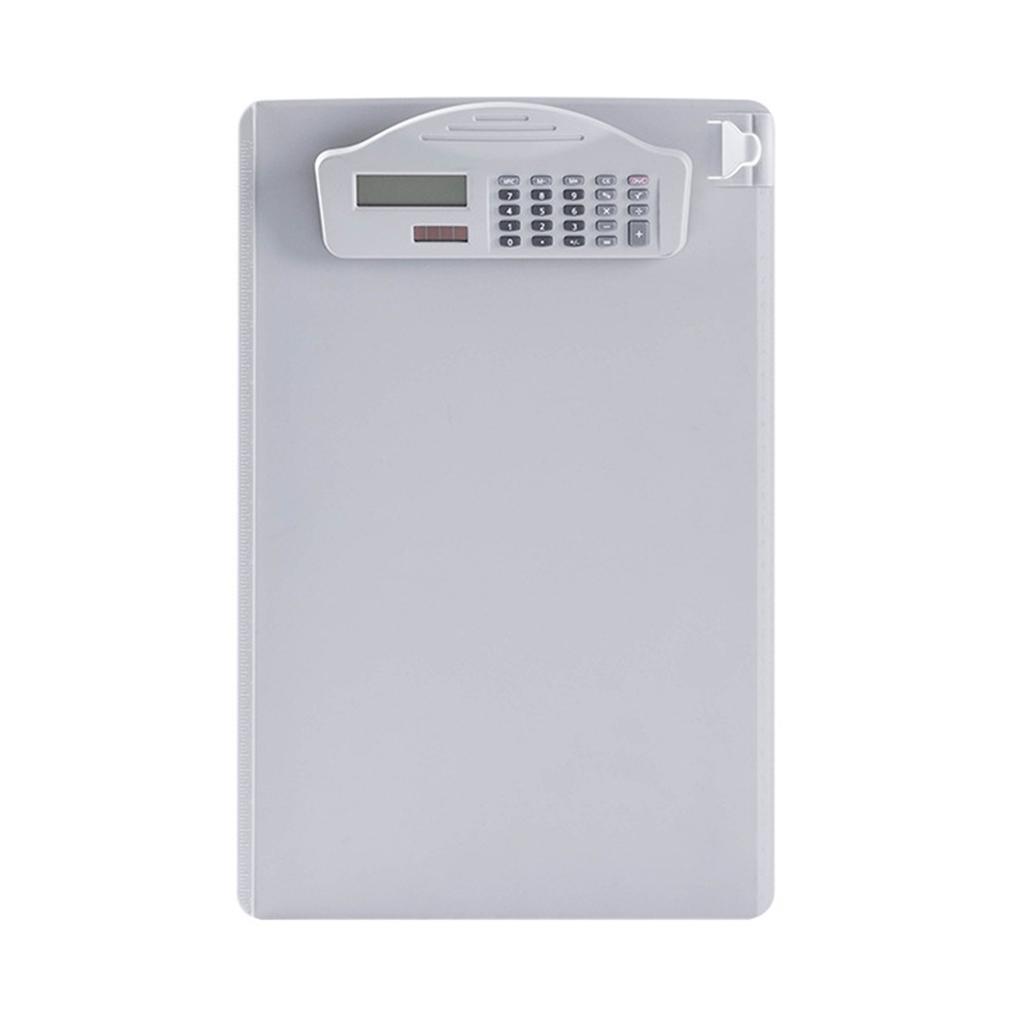 Multifunctional Clipboard with Binder Calculator Writing Pad Pen Slot & Scale for A4 Paper File Suitable for Student