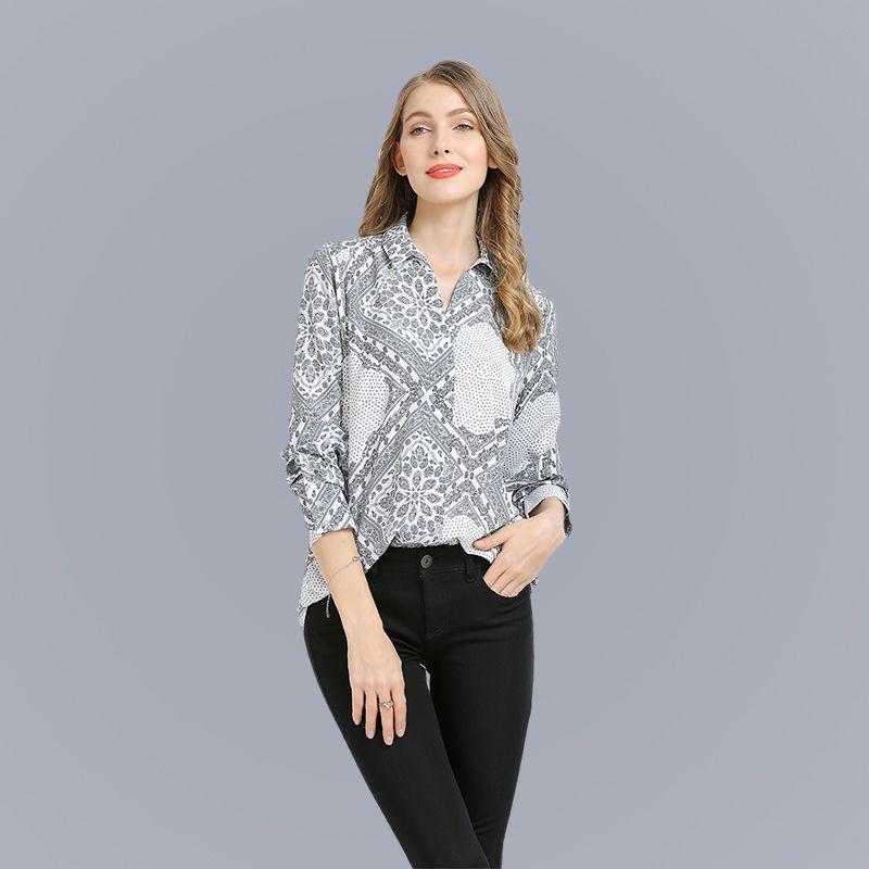 

Ранняя осень Свободный топ Модная верхняя одежда Рубашка с длинным рукавом Grey XL