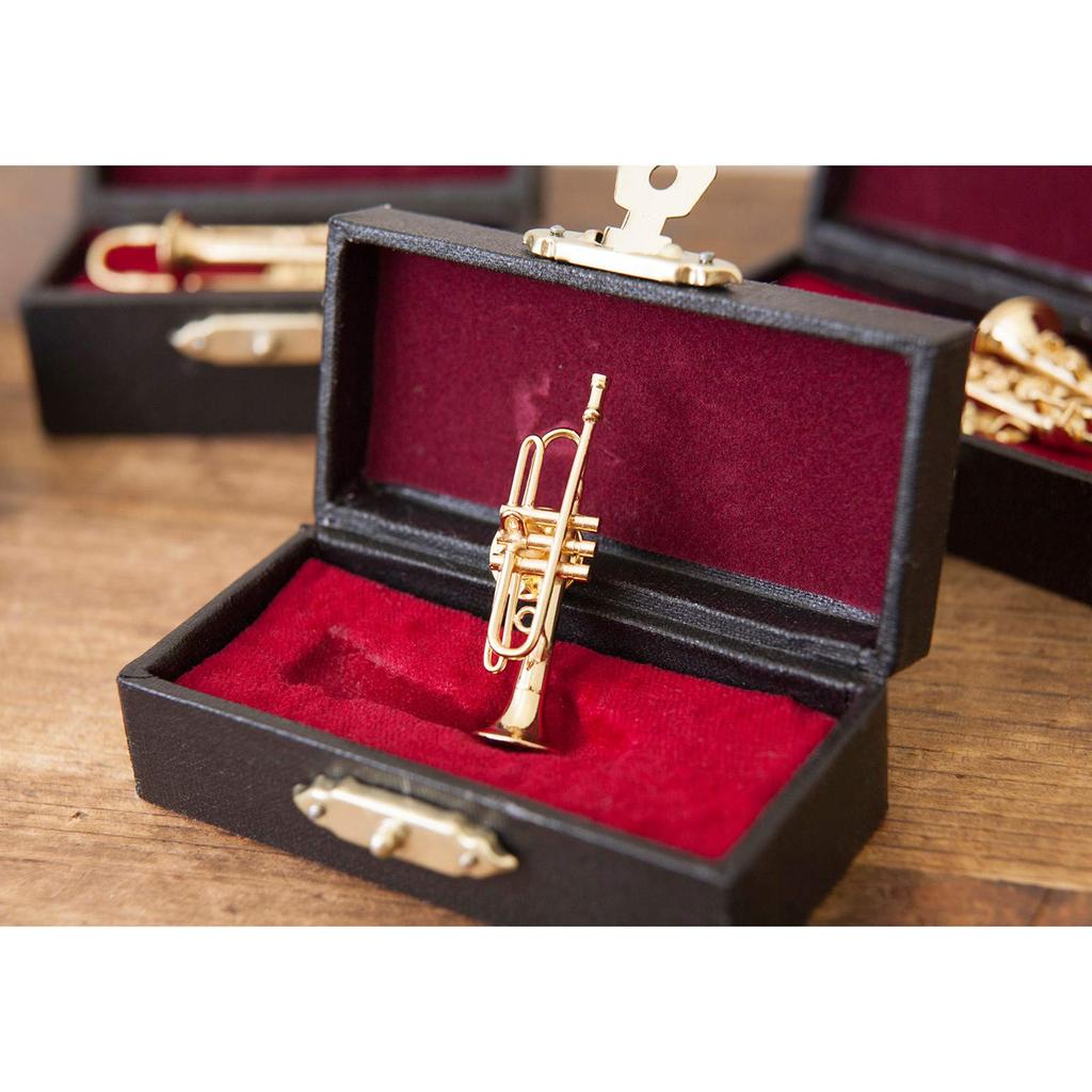 Akizuki Trading Design Accessories Trumpet Gold X X H1cm Miniature Band Pin Badge W4.8 D1.3 PA01-1/14