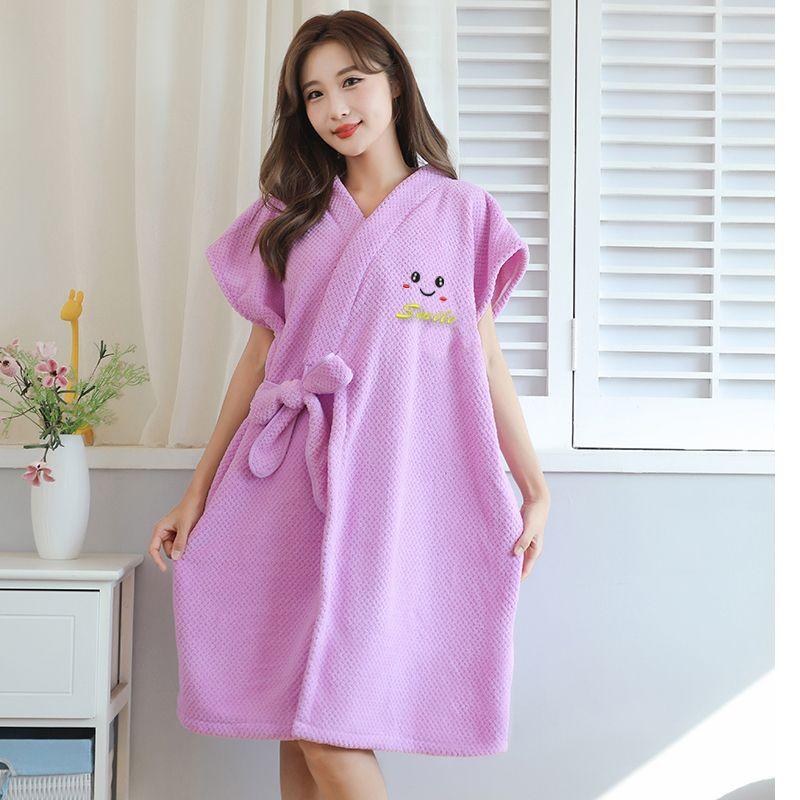 Womens Bath Towels Wearable Fast Drying Bathing Beach Spa Bathrobes Wash Clothing, Shower Bath
