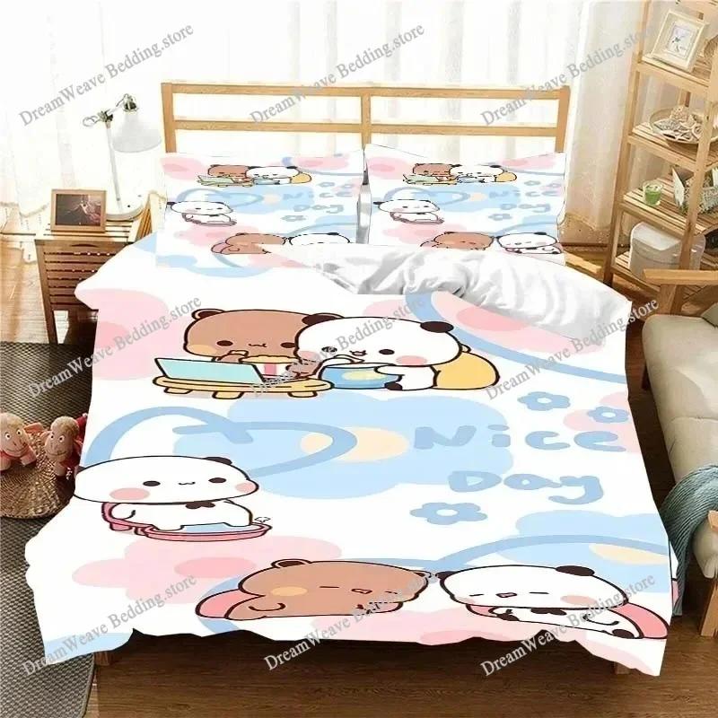 Kawaii Bubu Dudu Bedding Set Cute Bears Kawaii Duvet Cover for Boy Girl 3D Printing Anime Bubu Quilt Cover King Twin Double741