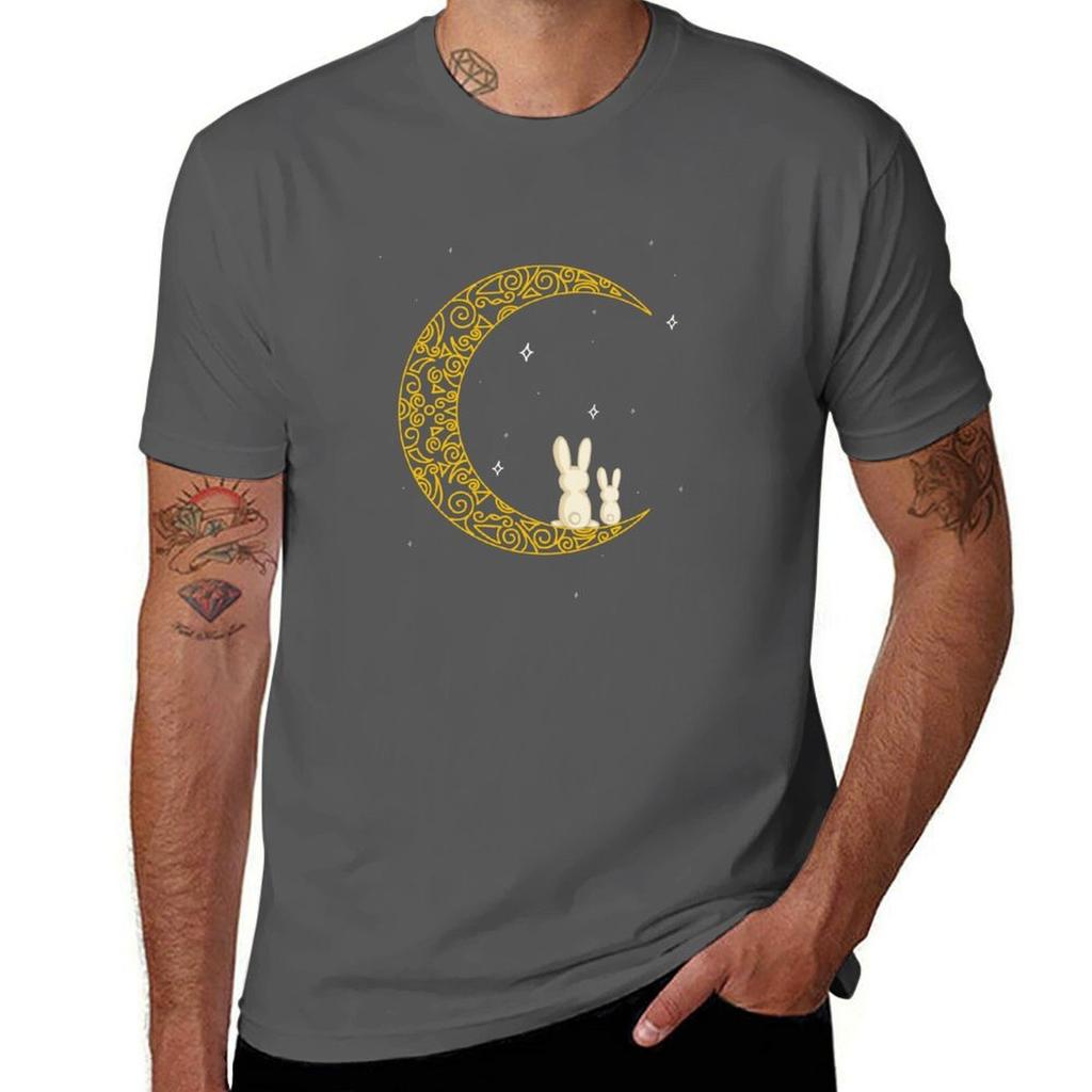 Crescent Moon Rabbit Tshirt Quick Dry Training Short Sleeve Tee