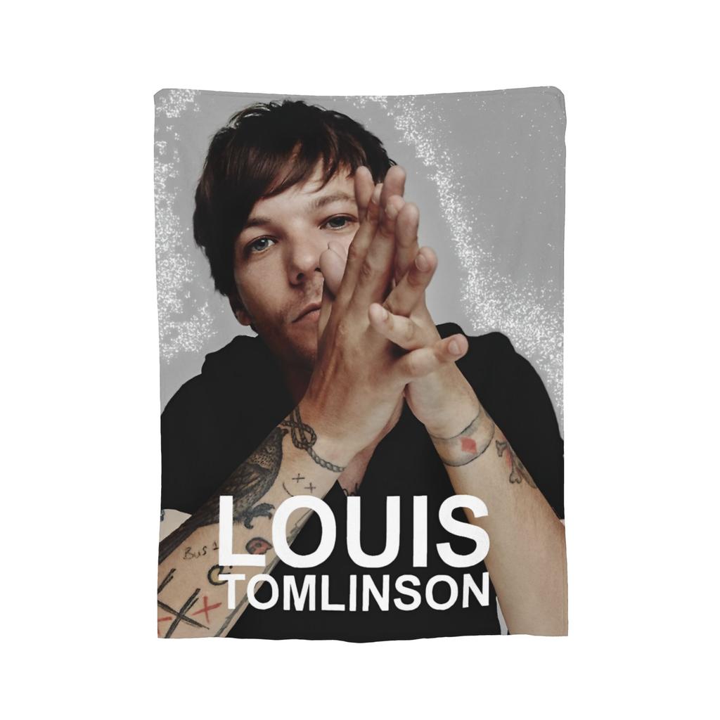 Louis Tomlinsons Singer Blanket Flannel Printed   Multifunction Super Warm Throw Blanket for Bedding Office Bedspreads