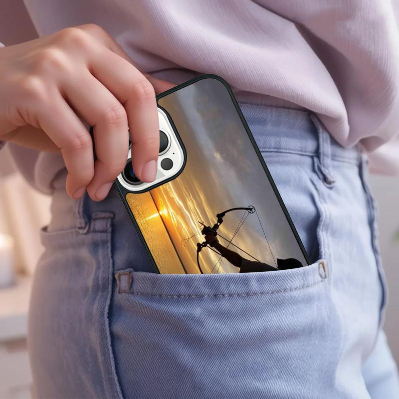 hunting Fishing Sunset Phone Case For iPhone 17 Air 15 16e 14 13 Pro Max Coque 12 11 Pro Max PLUS cover