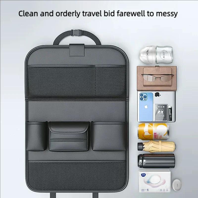 Car Seat Back Storage Bag Hanging Bag Small Table Board Rear Seat Storage Rack for Car Interior Organization