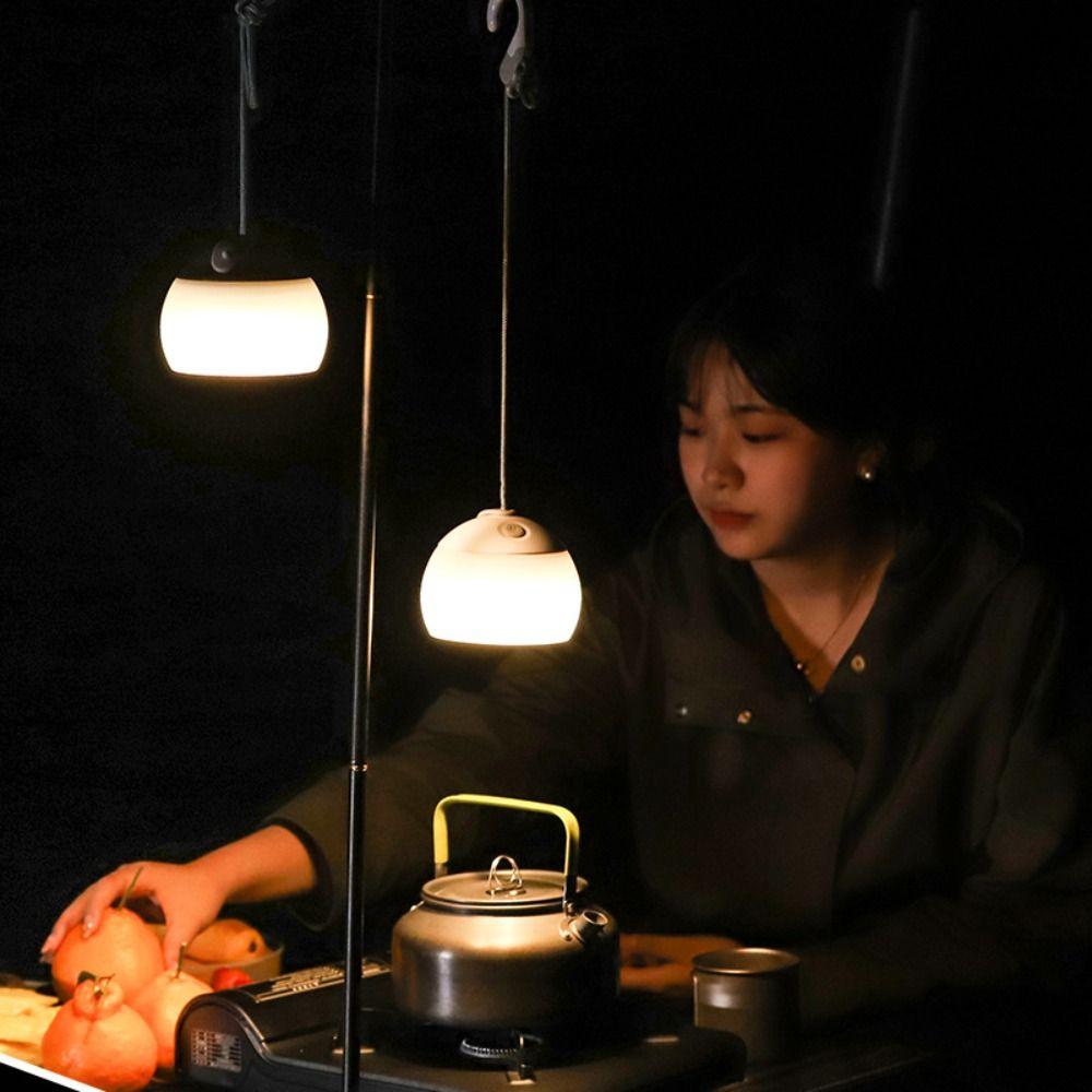 Night Light Camping Lanterns with Hook LED Atmosphere Light Camping Tent Hanging Light  Outdoors