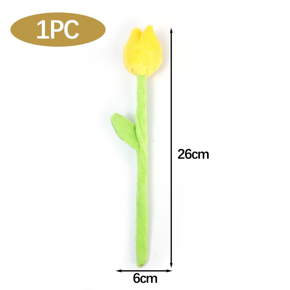 Tulip Flowers Plush Ornaments Electric Vehicle Rearview Mirror Decoration Tulip Ornaments Flexible DIY Decorative Accessories