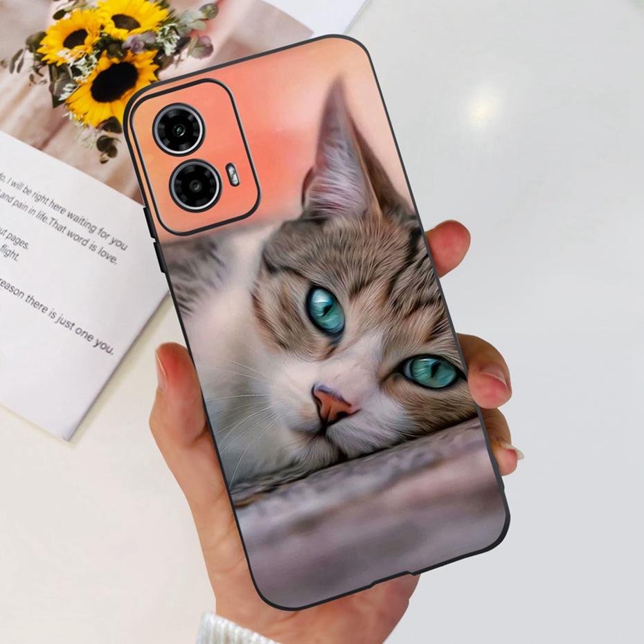 Phone Case For Motorola Moto G24 G34 2024 Cute Love Pattern Soft Silicon Back Cover For MOTO G24 G34 4G 5G
