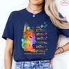 Autism Acceptance Women T-shirt Autism Awareness Dog  Graphic Y2k Tops Summer O Neck Short Sleeve Tees Casual Female Clothing