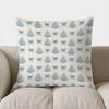 Home Decor Blue Floral Bow-Patterned Cushion For Decor Pattern Cushion Cover Suitable For Sofa Bedroom Car Pillow Cover