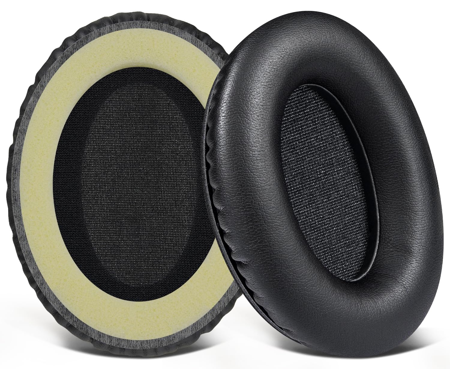 

SOULWIT Replacement Ear Pads and Cushions for Audio-Technica ATH-ANC7/ANC7B, Soft Protein Leather Ear Cups with High-Density Foam - Black