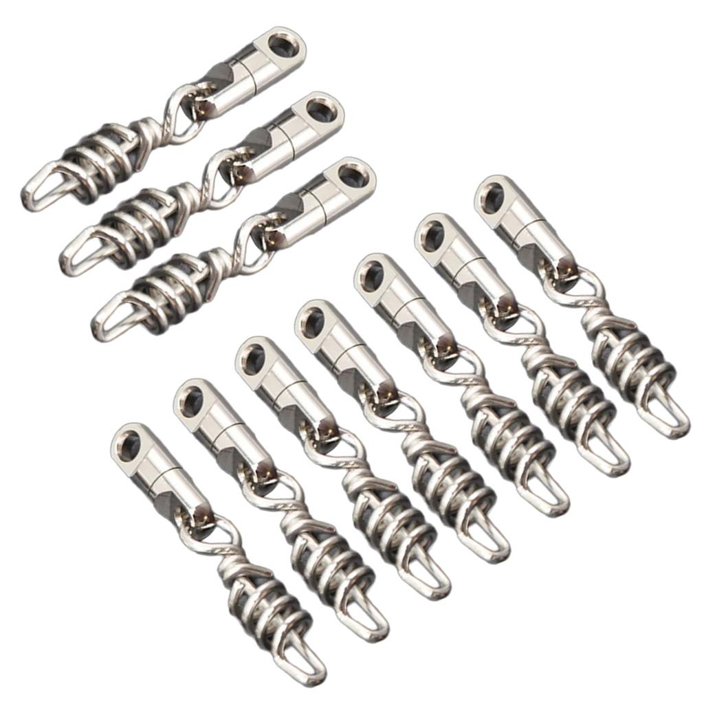 Moschettoni Rapidi in Acciaio Inossidabile Potenza Velocità ??Anelli passanti girevoli per canne da pesca in mare, connettore per filo per esche, accessorio