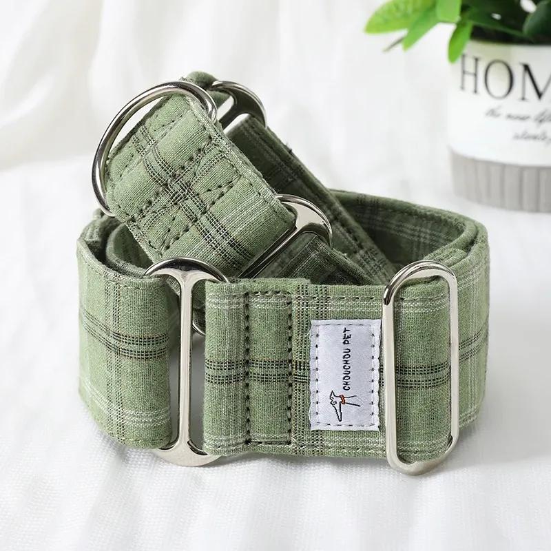 Italian Greyhound Whippet Martingale wide adjustable dog collar patterned cotton collar K5B5Q4