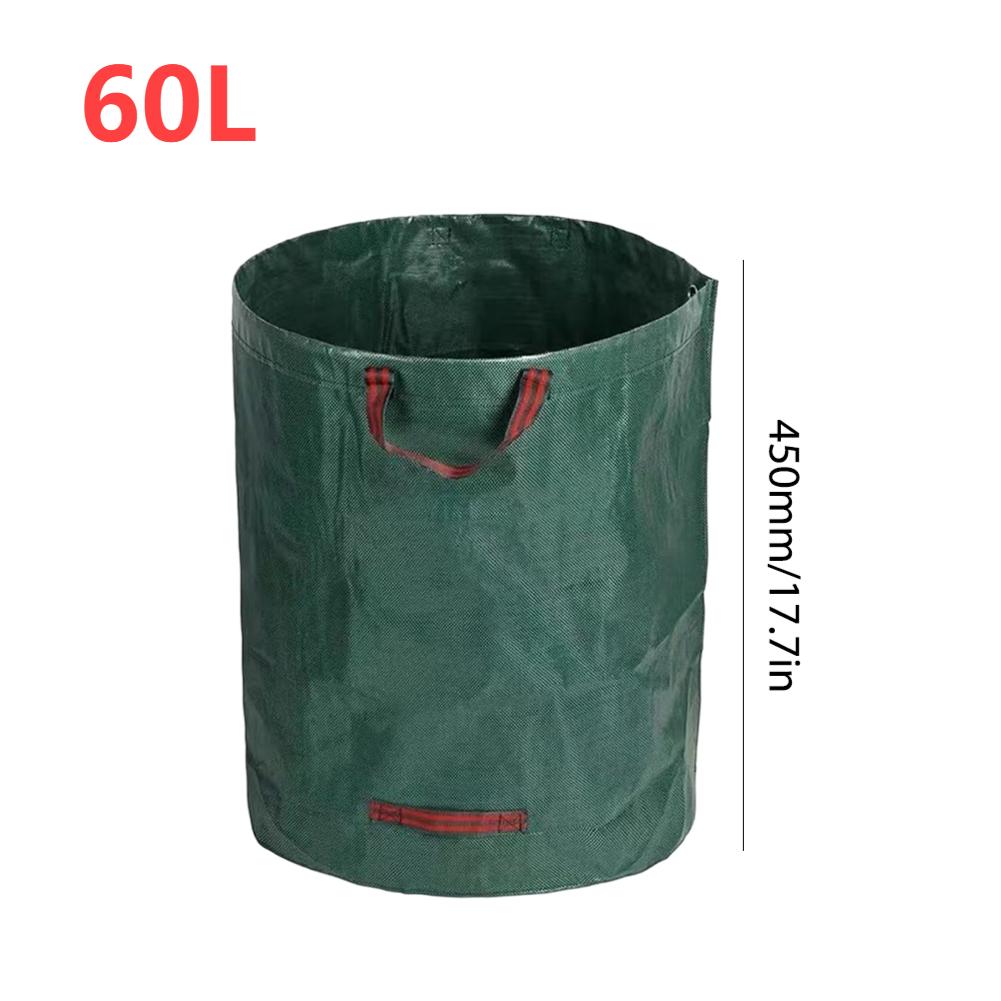 Garden Waste Bag 60L-500L Large Capacity Leaf Sack Light Trash Can Foldable Grass Container for Lawn Yard Pool Leaf Storage Bag