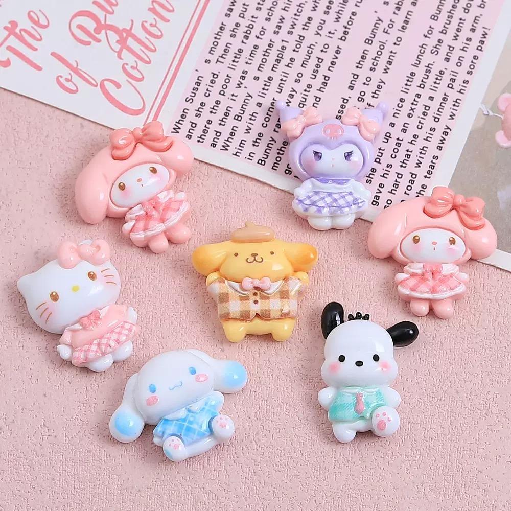 10 Pcs New Kawaii Cartoon Cute Plaid Skirt Series Resin Scrapbook Diy Jewelry Gift Hairpin Accessories A141