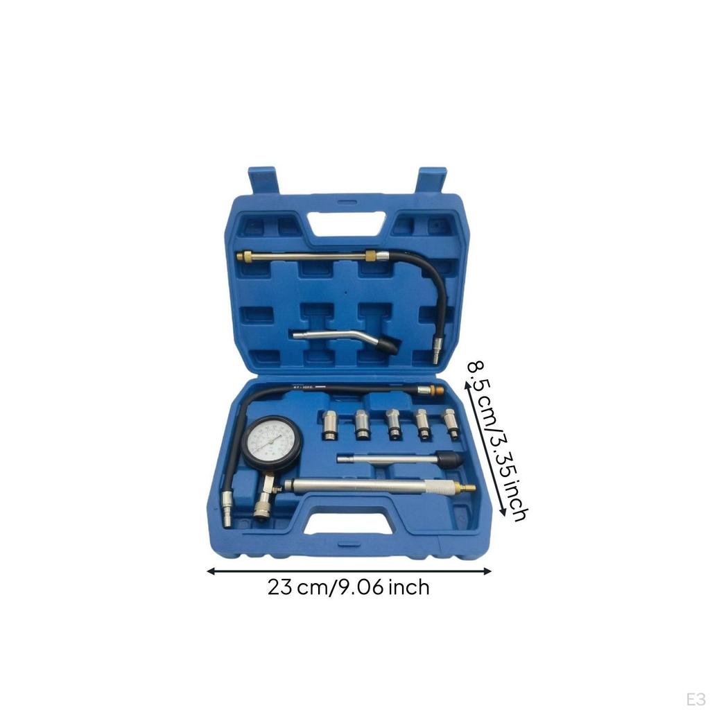 Compression Tester with Carrying Case Analog Cylinder Kit Manual Tool for