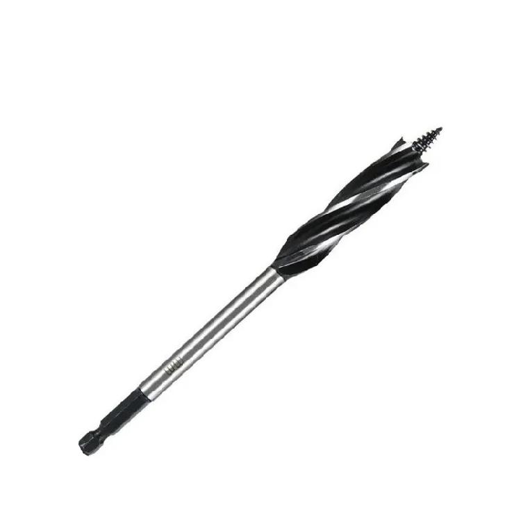 Long Lasting Alloy Steel Four Flute Four Edge Hole Saw Hex Shank Drill Bit Versatile Drilling Wood Plastic Applications