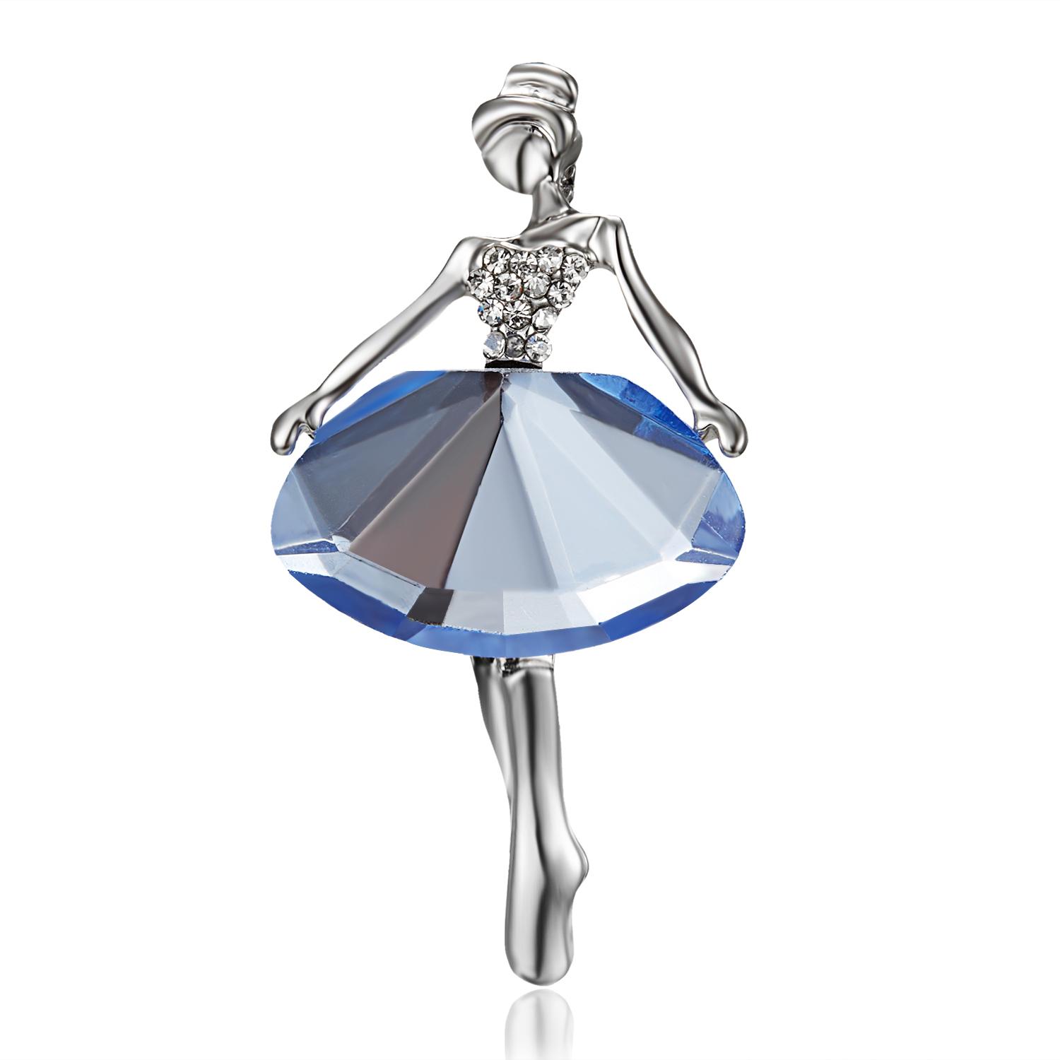 Модная брошь-булавка для гимнастики и балета со стразами, симпатичная брошь-корсаж из кристаллов, свадебные украшения в подарок