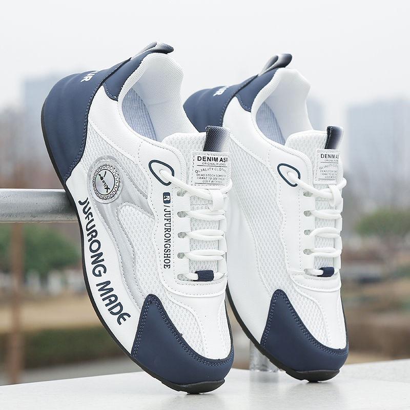 

Inner heightening leather surface waterproof summer new mesh surface breathable casual non-slip soft-soled running sneakers 38