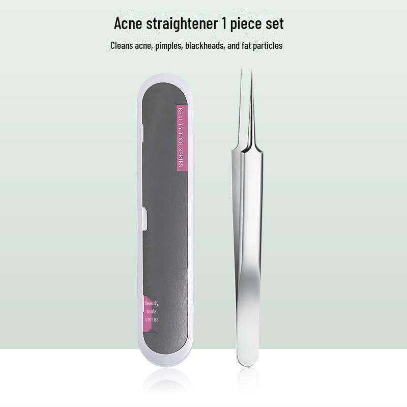Stainless Steel Blackhead Remover: Acne Needle & Tweezers Set