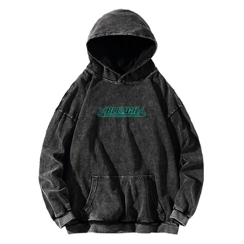 Urahara Kisuke BLEACH Manga Graphic Hoodie Vintage Washed Oversized Streetwear 100% Cotton Fall Winter Men Women Hooded Top