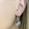 Silver Earrings with Natural Mother-of-pearl (2109877)