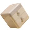 Desk Storage Box with 2 Drawers and   Lid Plastic Cute     Desktop Jewelry Stationary   for Home Dorm