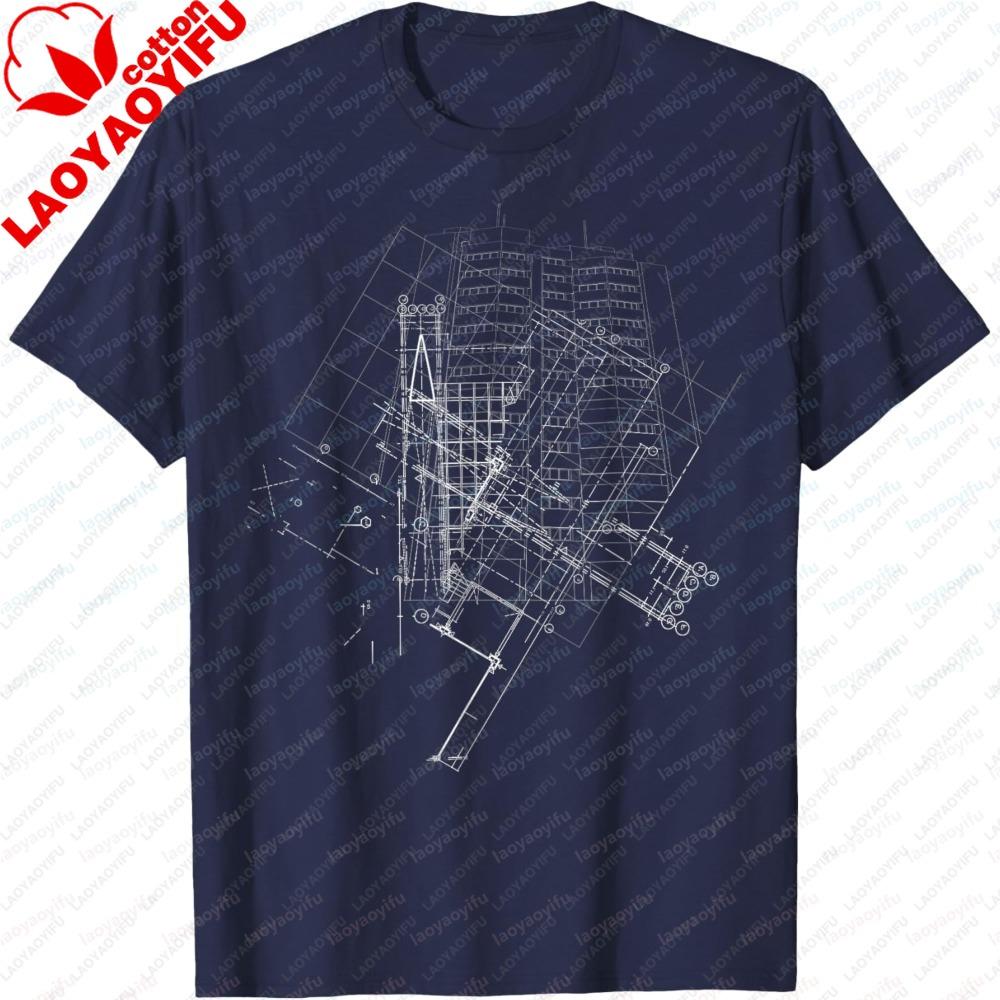Architecture Inspired Abstract Lines Graphic Unisex TShirt Summer Short Sleeve Fashion Casual Gift Design Comfortable Daily Tops S