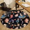 Damon Salvatore Pattern Round Rug, Indoor/Outdoor Mat, for Picnic, Gameroom, Bedroom, Office, Living Room, Home Decor Carpet, Birthday Gift
