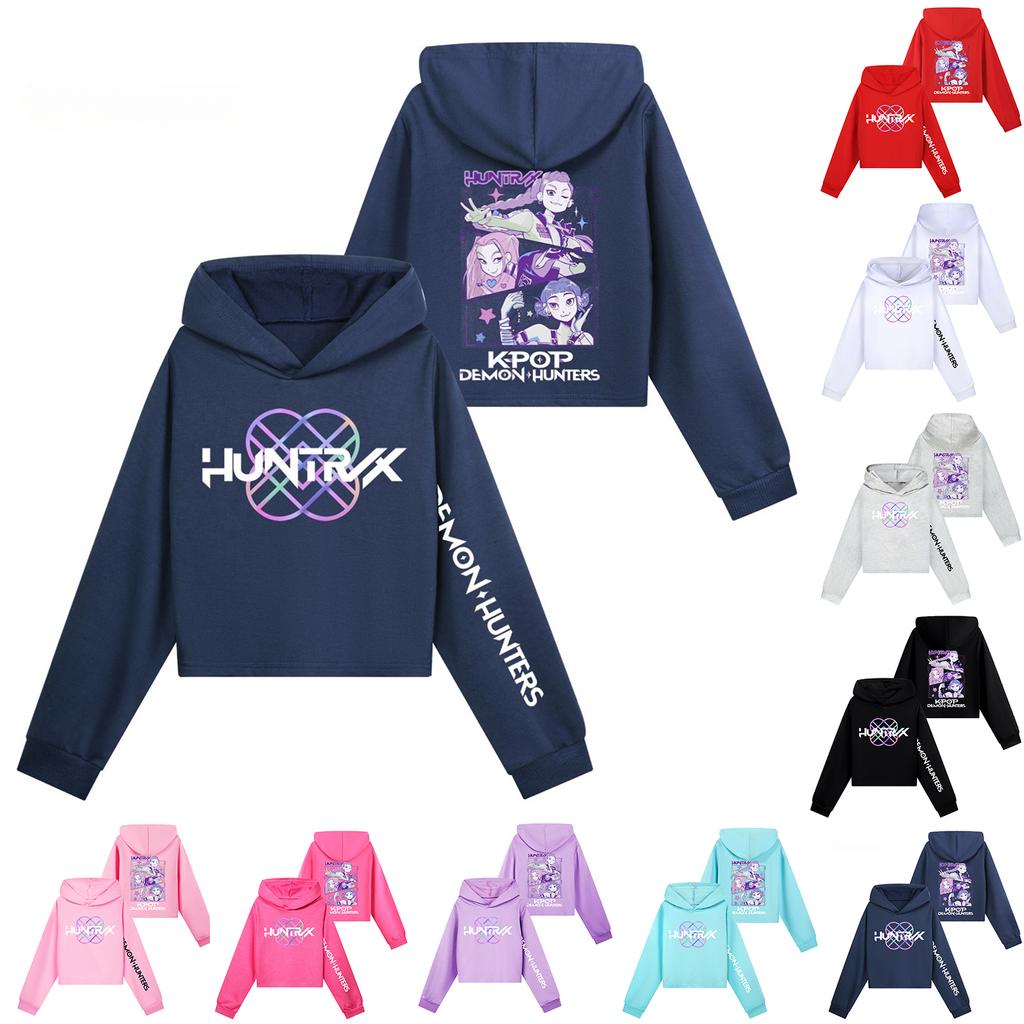 Kids' Long Sleeve Loose Pullover Letter Print Drawstring Hooded Sweatshirt