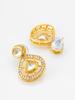 Gold-Plated White Stone-Studded & Beaded Handcrafted Mangalsutra Set