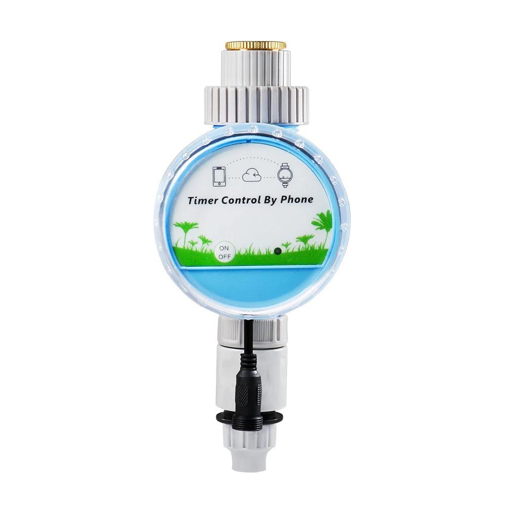 

Автоматический таймер для полива воды, таймер для разбрызгивателя, пластиковый WiFi и управление IP68, таймер для полива сада, фермы, газона синий