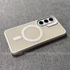 Case For Samsung Galaxy A57 A56 A55 A54 A37 A35 A27 A26 A17 A16 5G For MagSafe Magnetic Cooling Honeyb Mesh Protective Cover