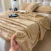 Luxurious Chiffon Butterfly Jacquard Throw Blanket Velvet Nap Blanket Office Shawl Comfortable Blanket Warm Sofa Blankets for Bed Quilt