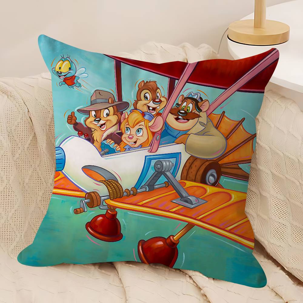 NIEDLICHES Chip und Chap Kissenbezug Abnehmbarer Waschbarer Kissenbezug – Ganzjahresweiches Leinen