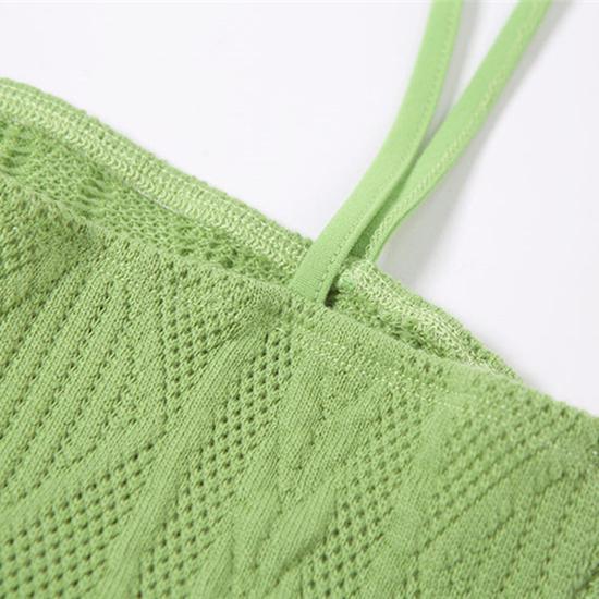 European and American Fashion Trends Summer Women's Solid Color Sexy Strap Short Skirt High Waist Dress