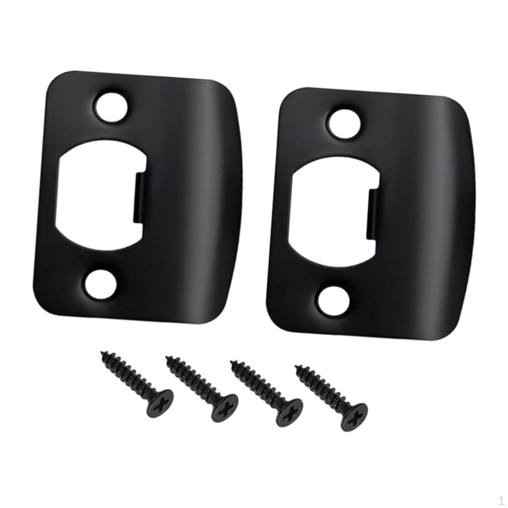 2 Pieces Door Strike Plates Latch Sturdy with Screws for Interior Doors