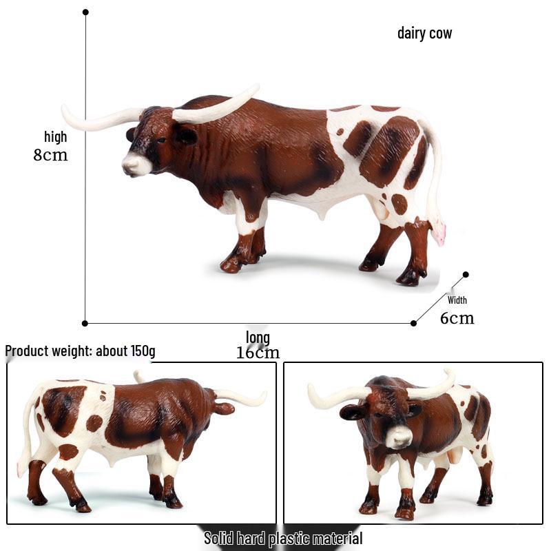 Realistic Holstein Bull Dairy Cow Simulation Toy for Children's Cognitive Development