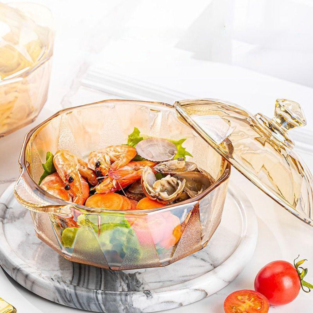 Heat-resistant Instant Noodle Bowl Amber Salad Bowl Household Glass Soup Bowl  Noodles