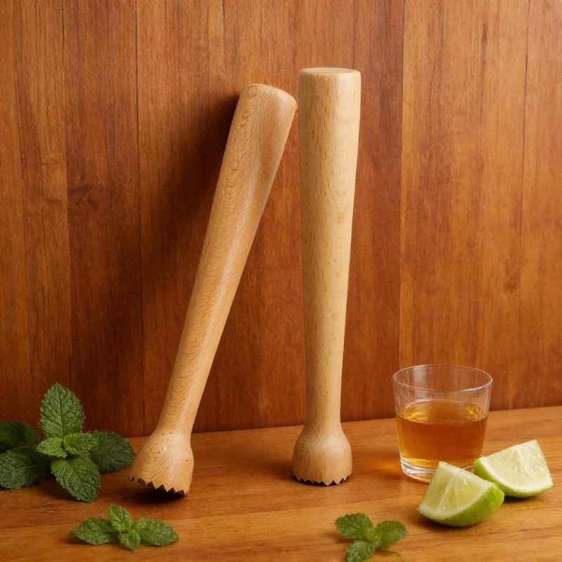 Beuken fruitsapcentrifuge houten cocktail kapotte ijslolly citroensap hamer gestampte ijslollyreep melkthee gemengde wijn geroerd keukengereedschap.