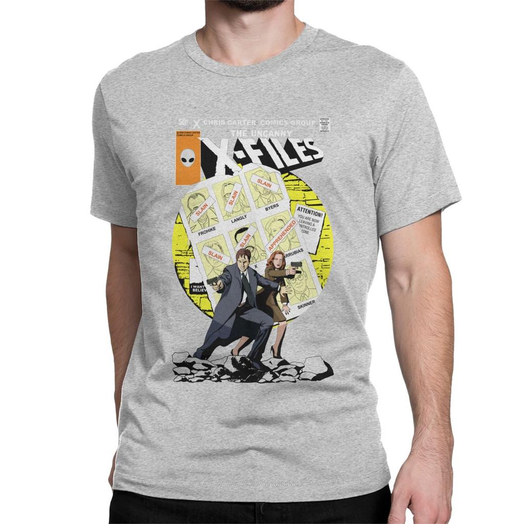Unheimlich Akte X T-Shirt für Herren Alien Kreativ Reine Baumwolle T-Shirt Rundhals Kurzarm T-Shirt Übergröße Kleidung