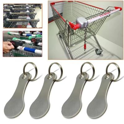 Shopping Cart Token Stainless Steel Hard Portable Key Ring Metallic Keychain For Key Hook Practical Daily Use Accessorie Cart