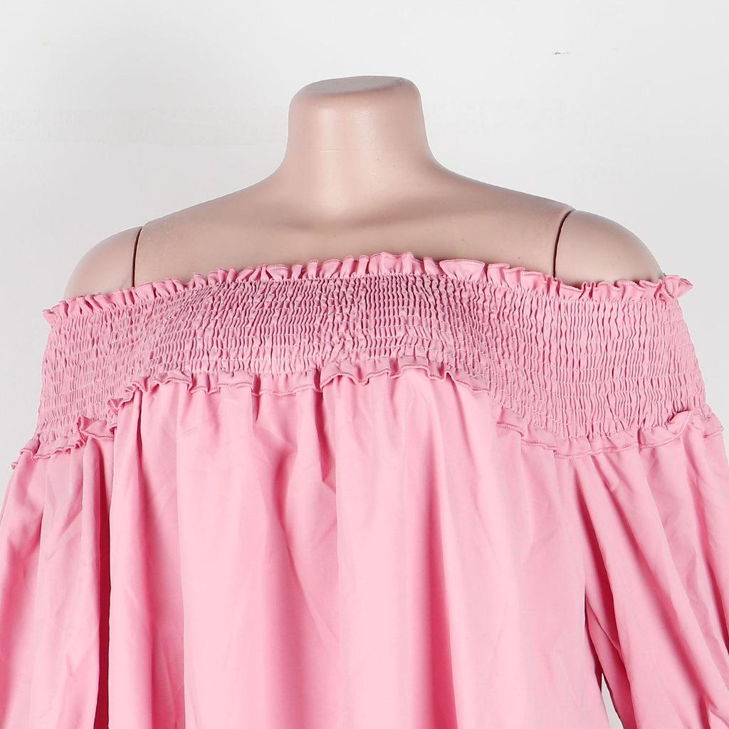 European & American Off-Shoulder Slim Fit Dress