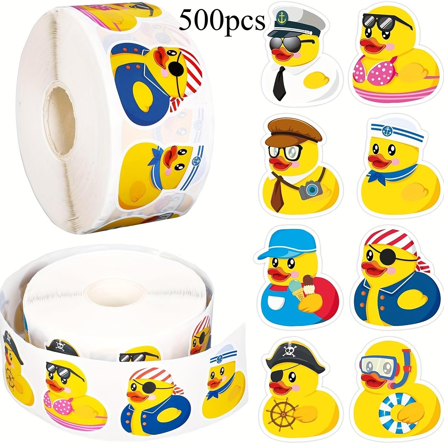 

500pcs Duck Stickers Adhesive Stickers Cute Decorative Label Stickers Pool Party Stickers Water Bottles Scrapbooking Stickers