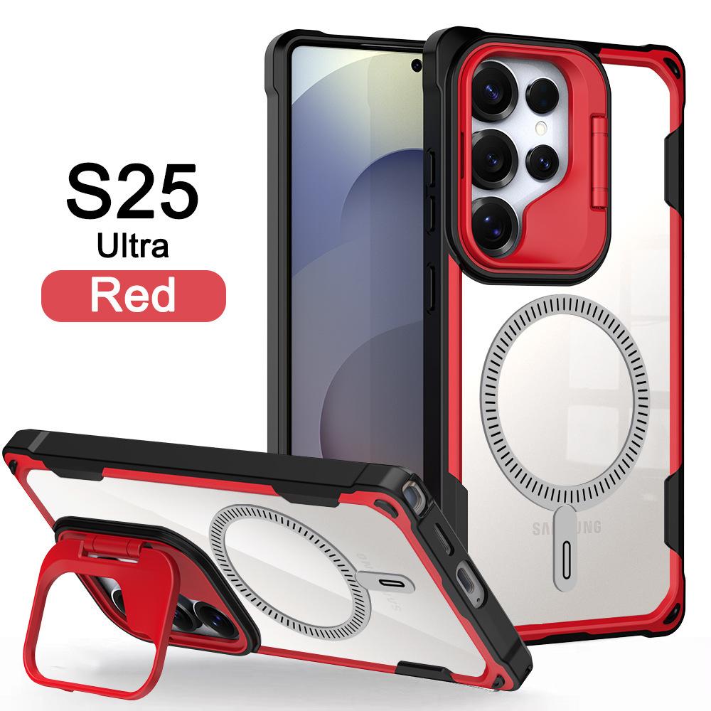 Oracle Bone Shield Model Is Suitable for Samsung S25ultra Mobile Case S24PLUS Lens Stand N52 Magnetic Absorption Anti Fall