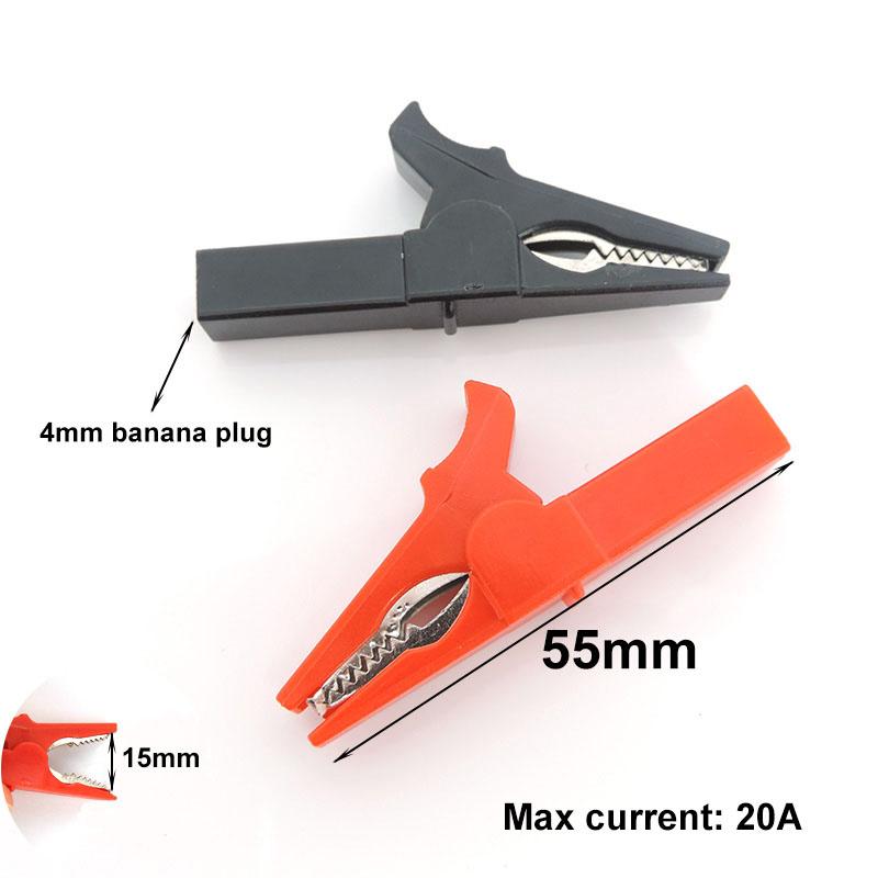 50A 30A Alligator Crocodile Clip Insulated Handle Battery Test Clamp Lead Cable Probe Connector Socket 4mm Banana Plug Electirc